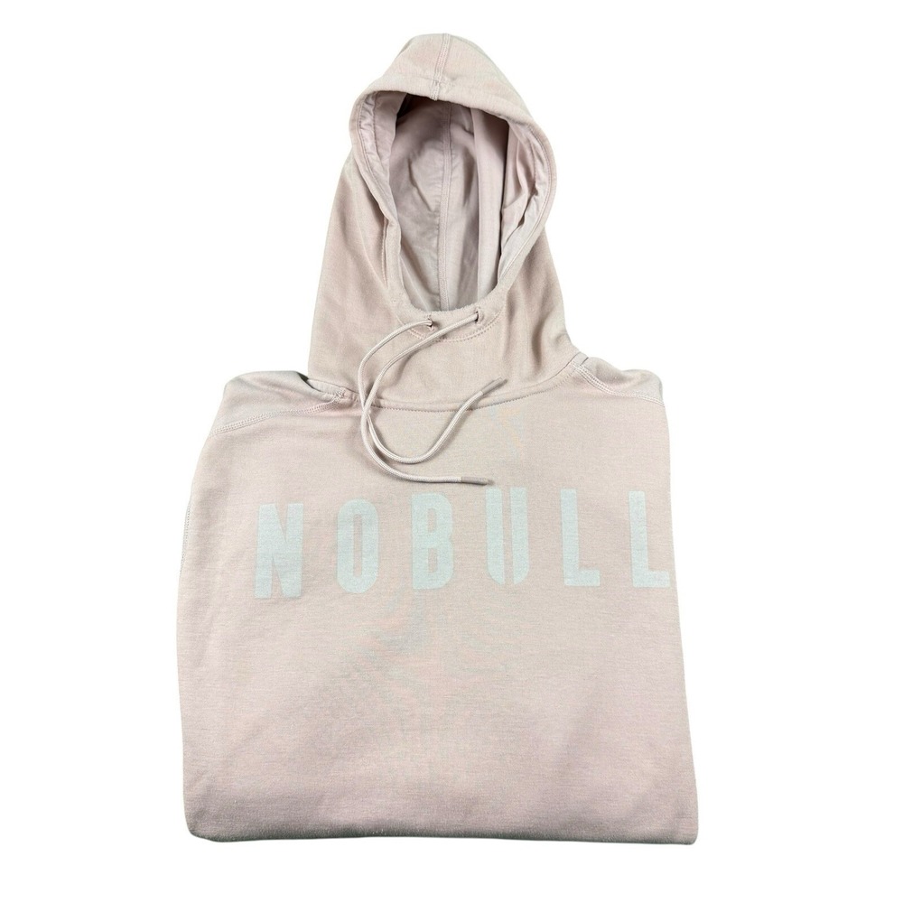 NOBULL Pink Spellout Hooded Workout CrossFit Sweater Womens L